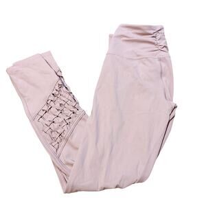 Free People FP Size Small S Revelation Pink Cut Out Detail Athletic Stretchy